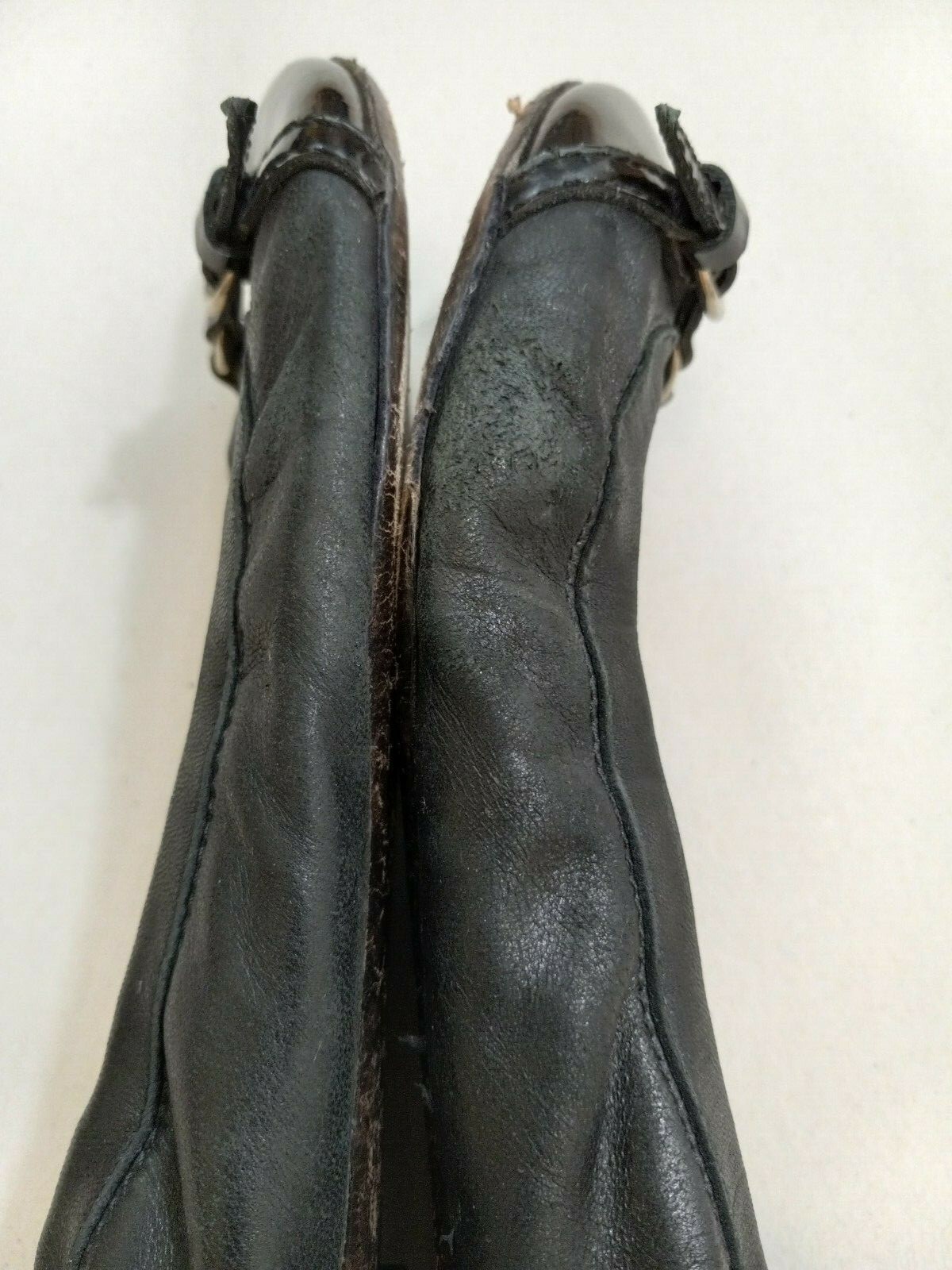 AGL Attilio Giusti Leombruni Women’s Black Leather Ballet Flats Size 38 US 8