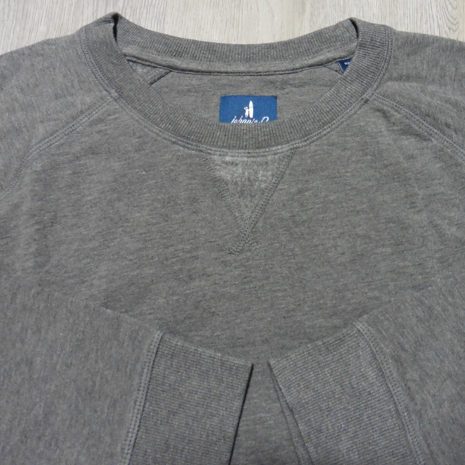 JOHNNIE-O Mens XL X-LARGE SWEATSHIRT CREWNECK FREEMAN METEOR GREY PULLOVER GOLF