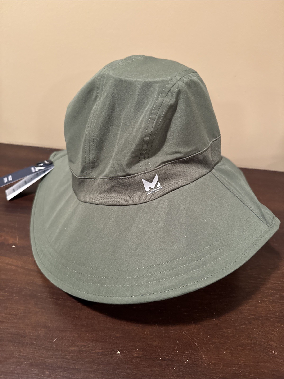 Mission Unisex 1 Size Fits Most Cooling Sun Protector Hat Bronze Green Neck Flap