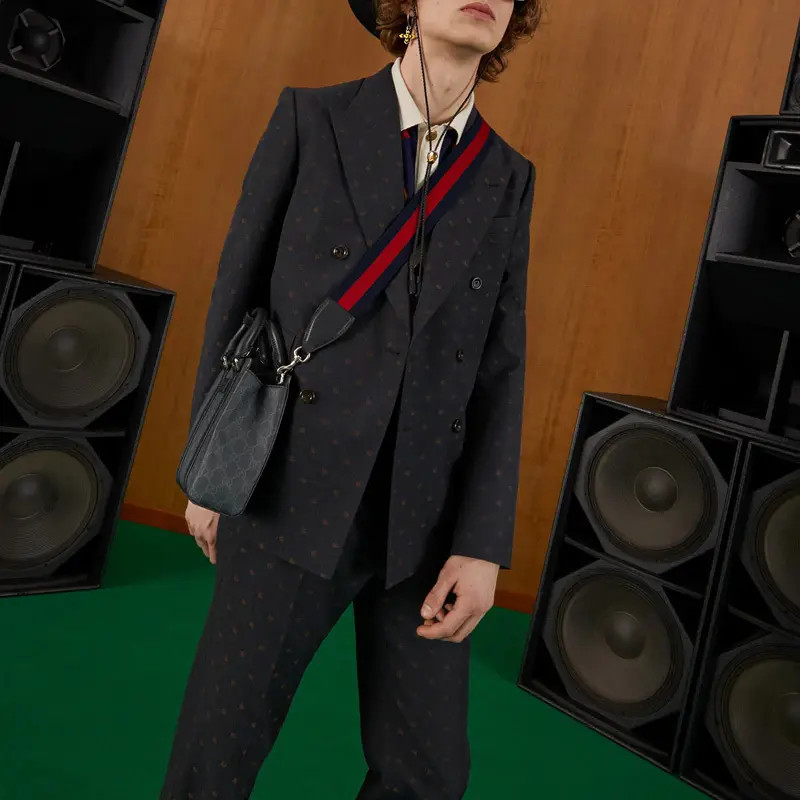 Gucci Tote Bag Shopping Bag Handheld Shoulder Crossbody Bag Men’s 6.2×2.7×7.8 in
