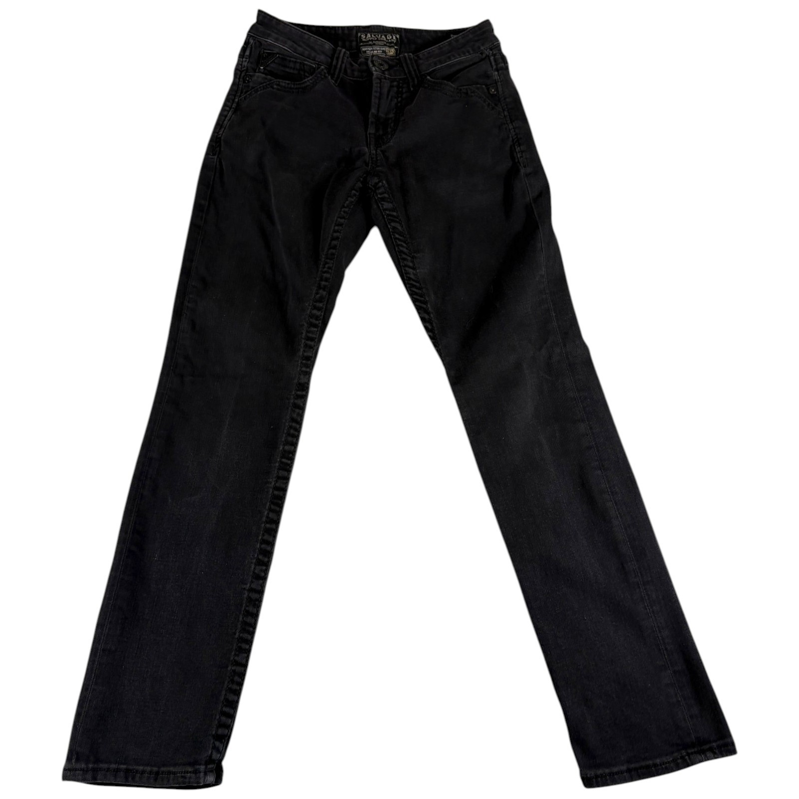 Buckle Salvage Mayhem Straight Regular Fit Jeans Mens 28×32 Black Denim Low Rise