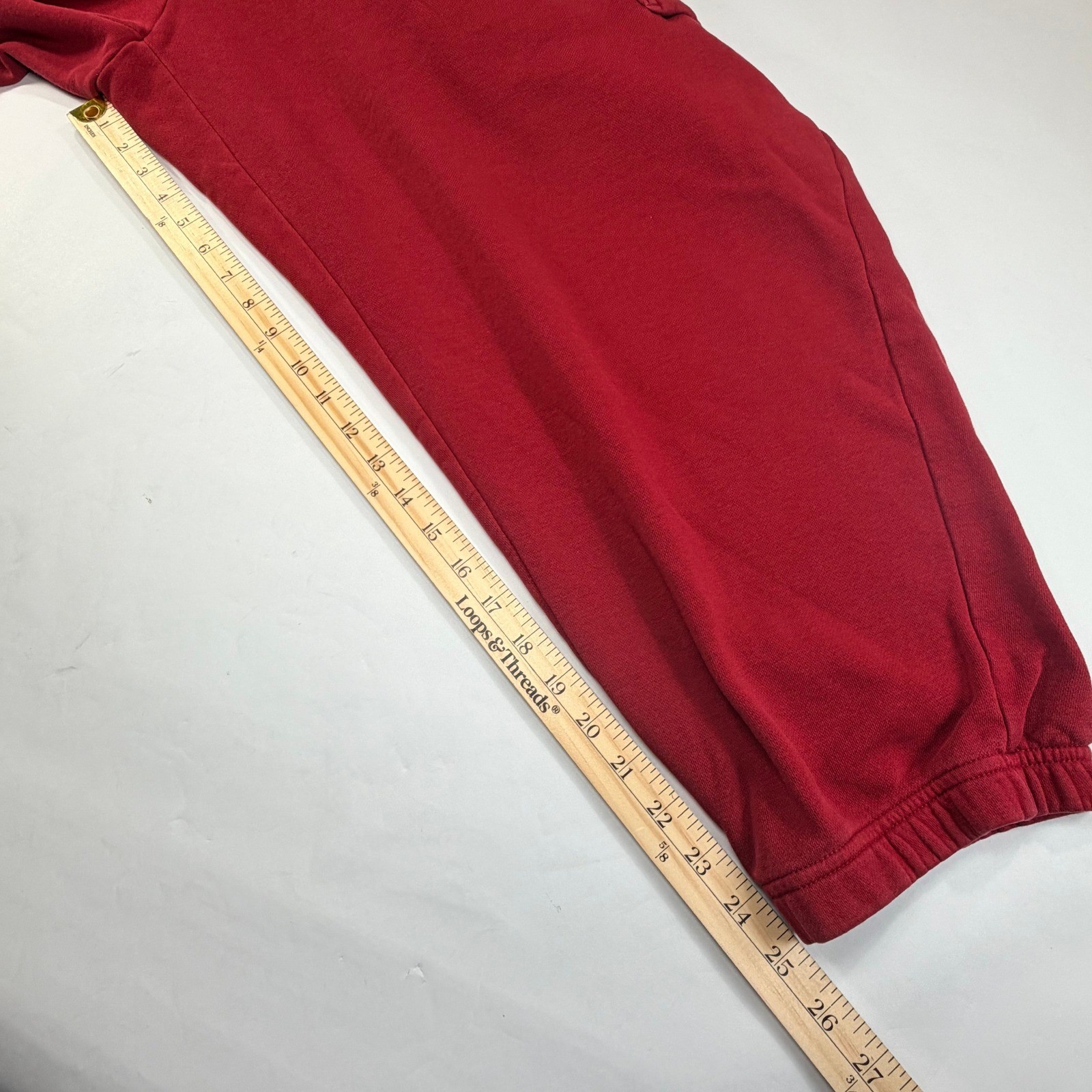 Nike Cargo Jogger Sweatpants Womens 3X Red Fleece Snap Pocket Athleisure Comfort