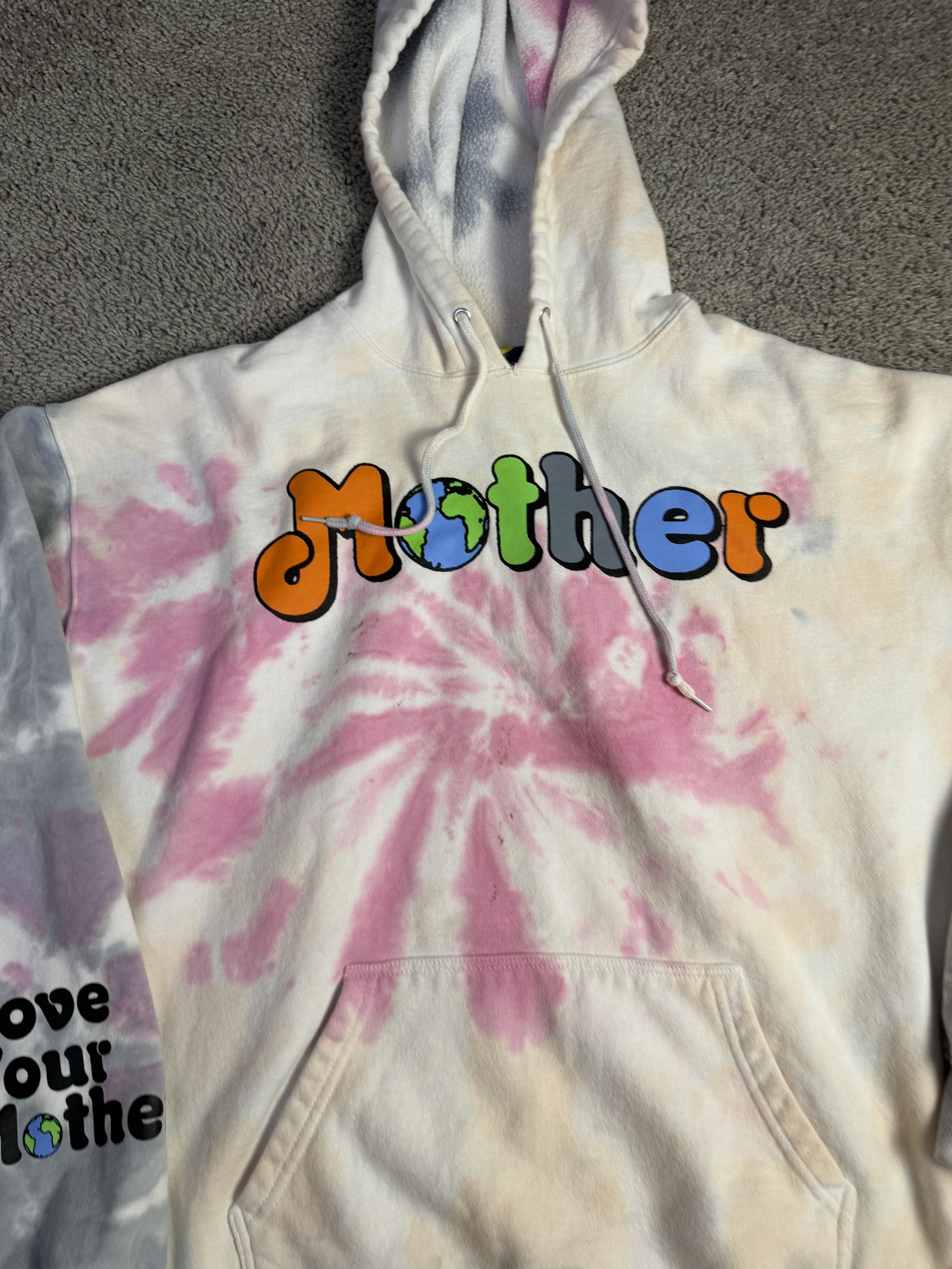 Coney Island Picnic Hoodie Mens M Tie Dye Love Your Mother Earth