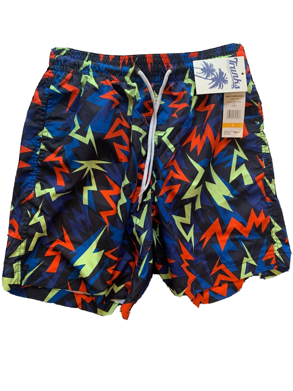 Sand n Sun Swim Trunks Bright Bolt Men’s Size Small NWT
