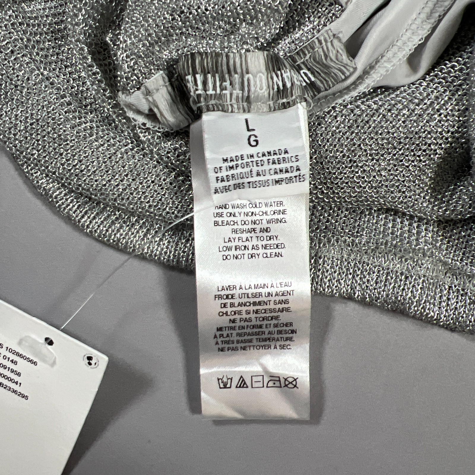 Urban Outfitters Thea Chainmail Mesh Halter Top Womens Large Silver Cowl Neck