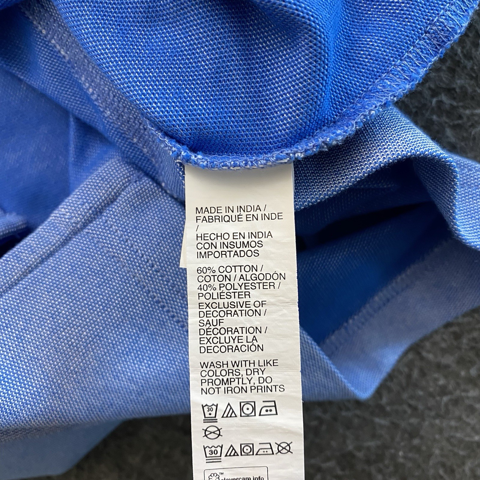Izod Advantage Performance Natural Stretch Polo Shirt Mens Size 2XL Blue