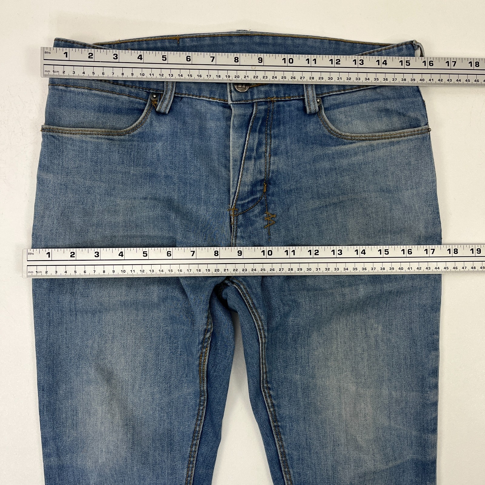 KSubi Jeans Van Winkle Exit Dust Blue Mens 30″ Skinny Fit Stretch Street