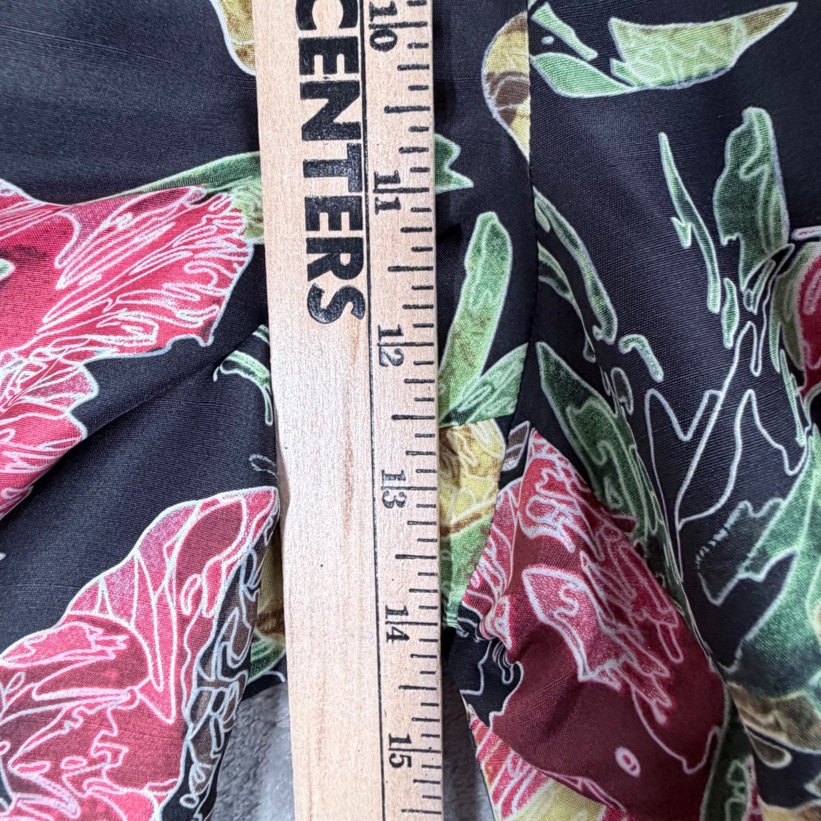 Silk Collection by Harve Benard Pants Womens 8 Black Floral Pineapple Silk 90s