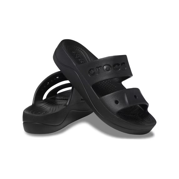 Crocs Adult Unisex Baya Platform Slide Sandal Black MEDIUM
