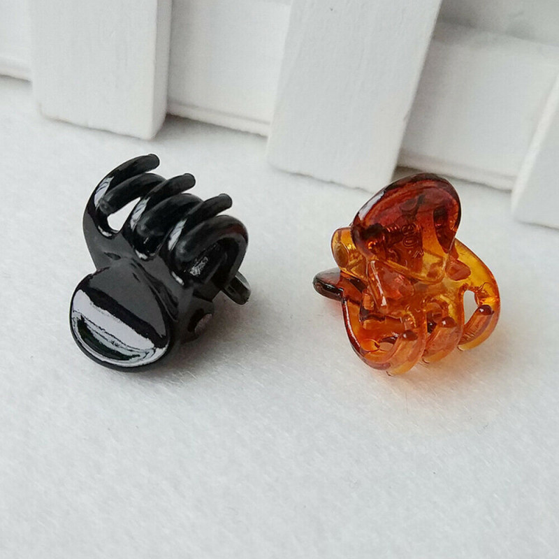 12Pcs/sets Fashion Hair Clips Girls Plastic Mini Hairpin Claws Hair Clamp Crab
