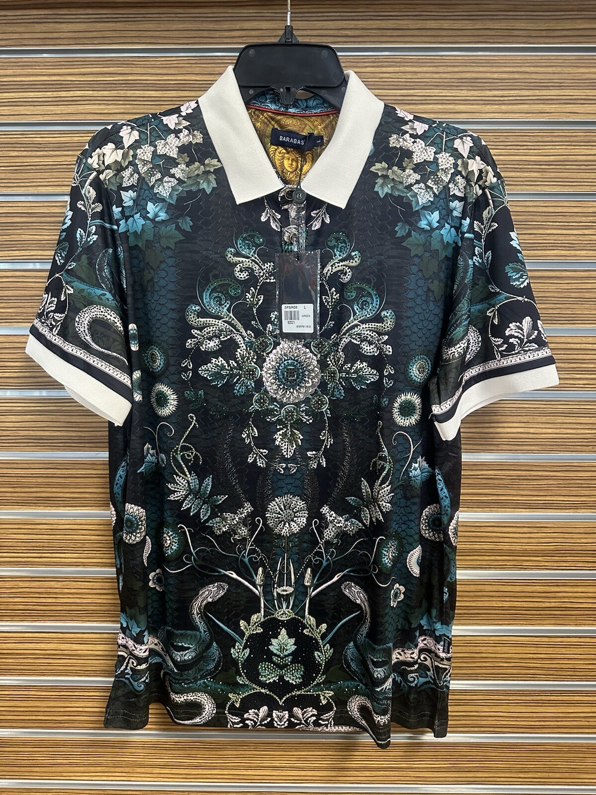 BARABAS Urban Fashion Polos with Bling Stones Top Notch Quality and Design L