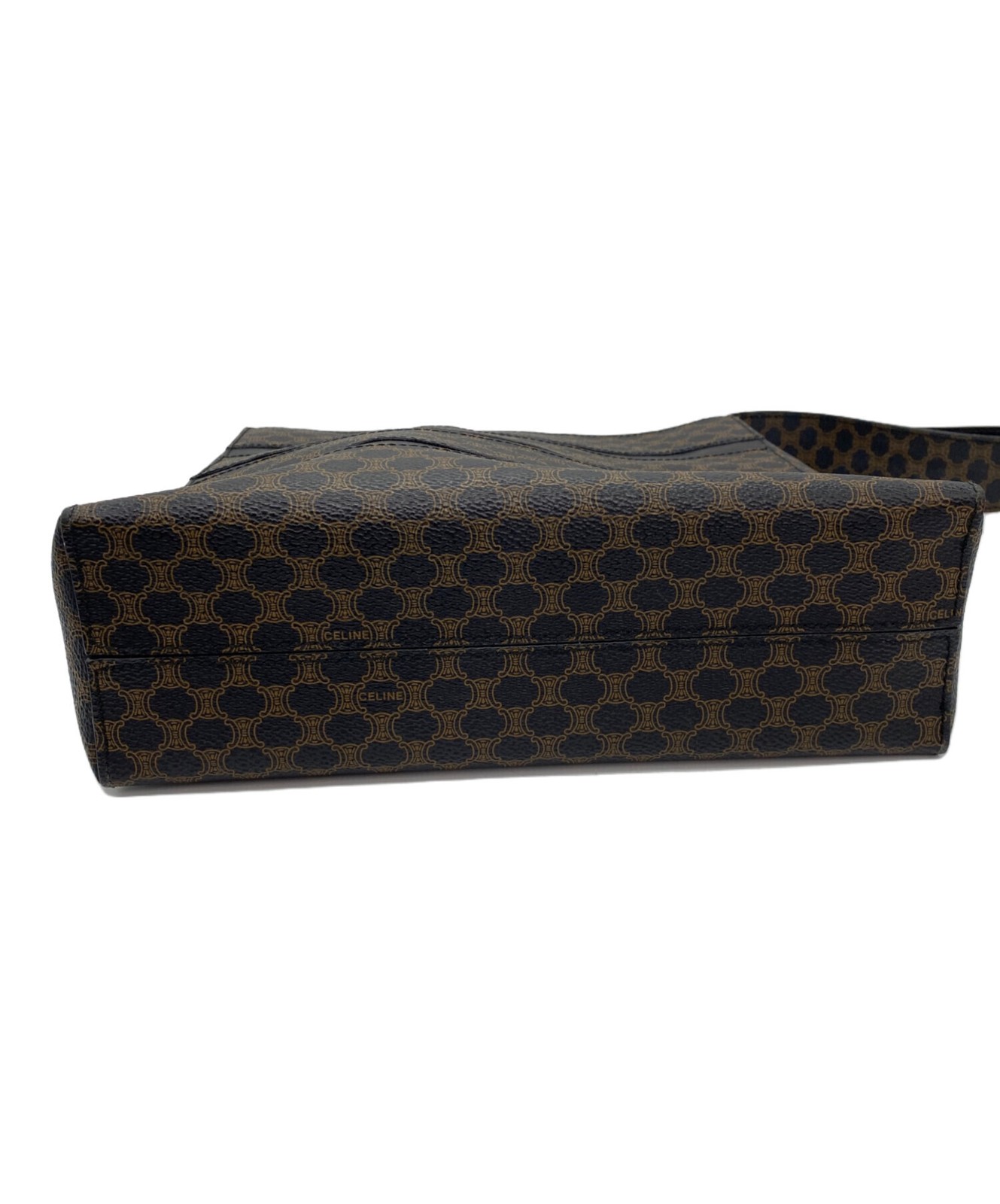Celine Macadam Pattern One Shoulder Bag MC96 Brown #TFB13761