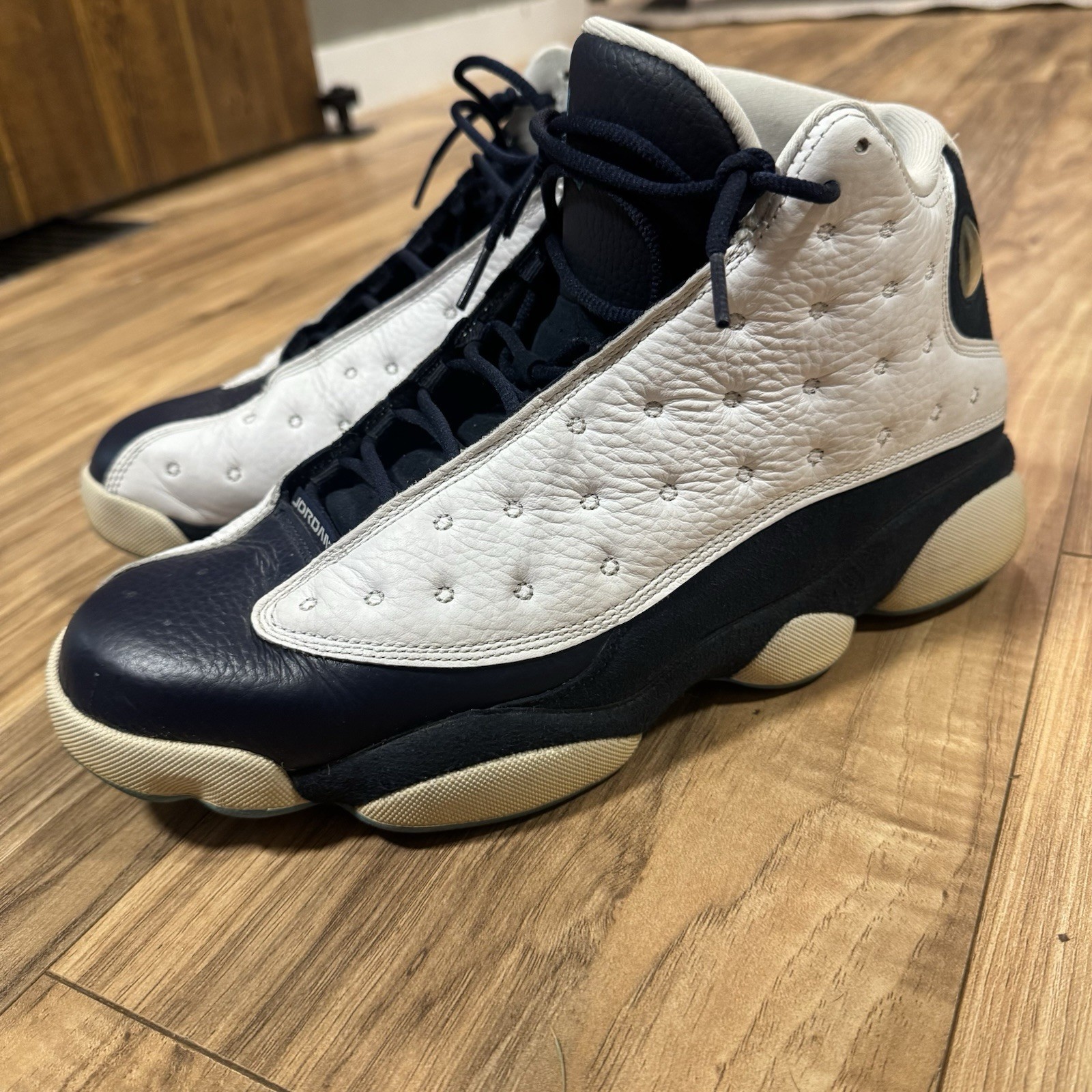 Air Jordan 13 Obsidian Retro Powder Blue & White Sneakers Size 11 414571-144