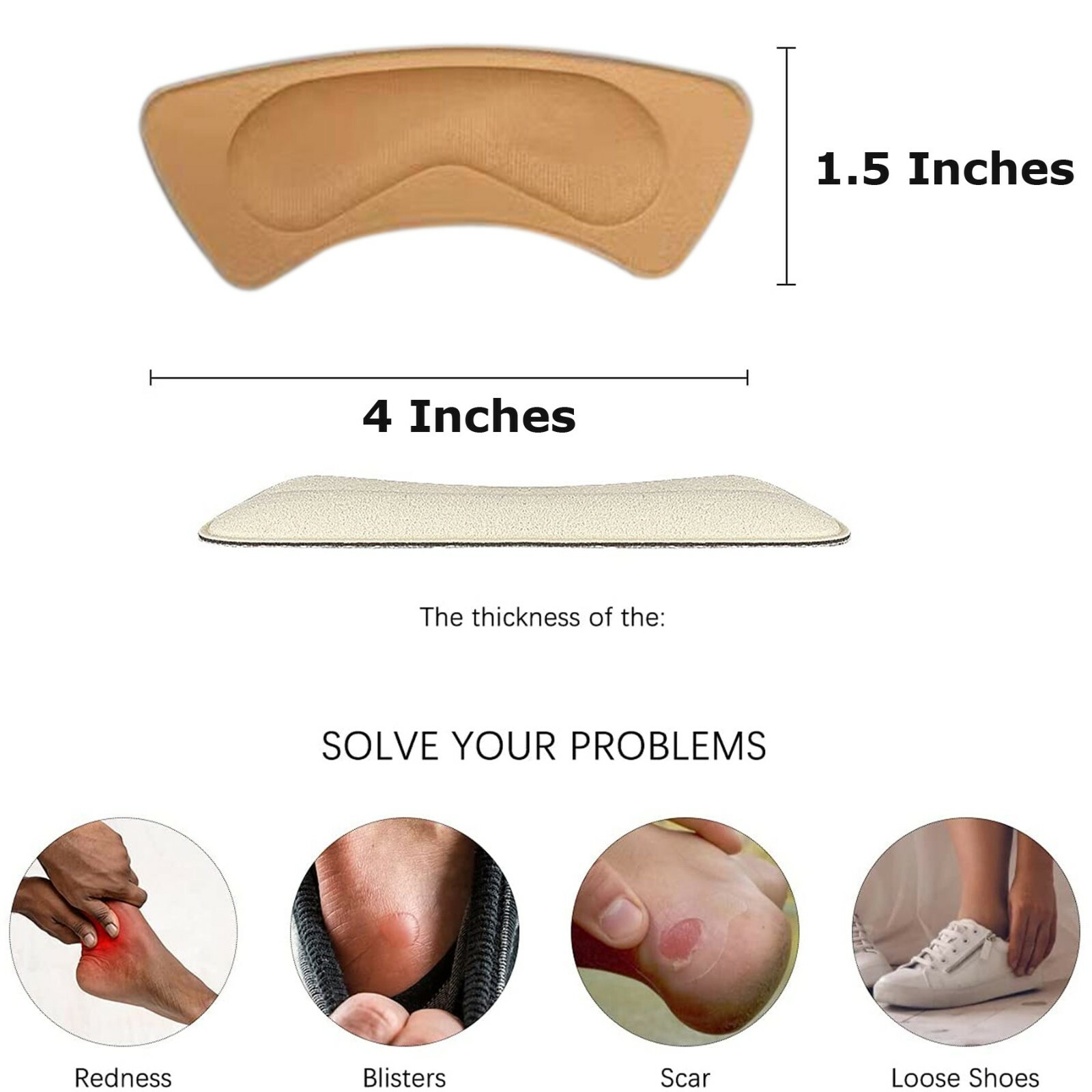 2Pairs High Heel Liner Grip Cushion Protector Foot Shoe Insole Pad Silicone Gel