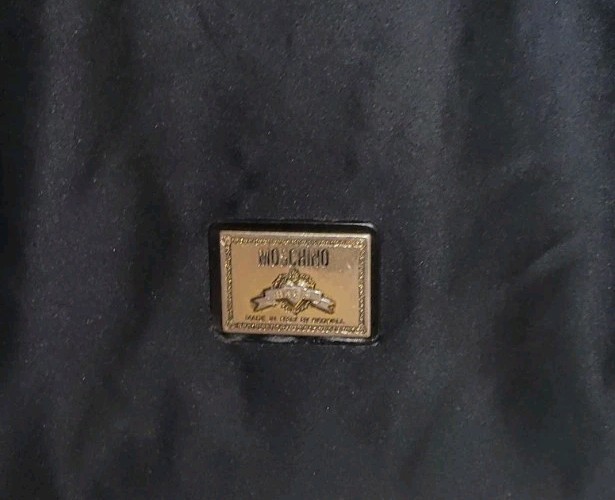 Vintage Moschino Redwall Black Nylon & Leather~Peace, Love,Anarchy, Happiness
