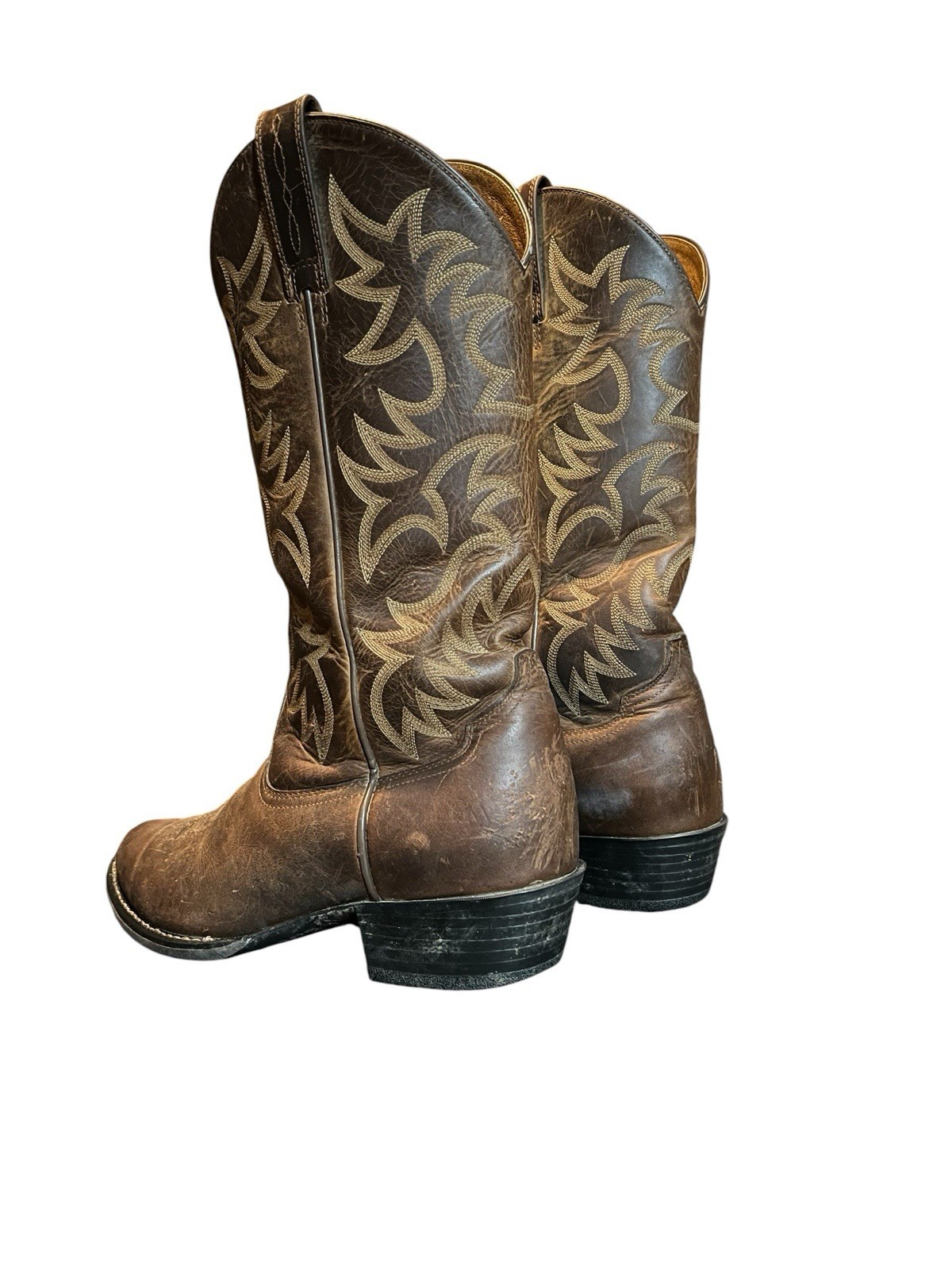 Men’s Ariat 34725 Size 11D Heritage R Toe Western Brown Leather Boots 15” Tall