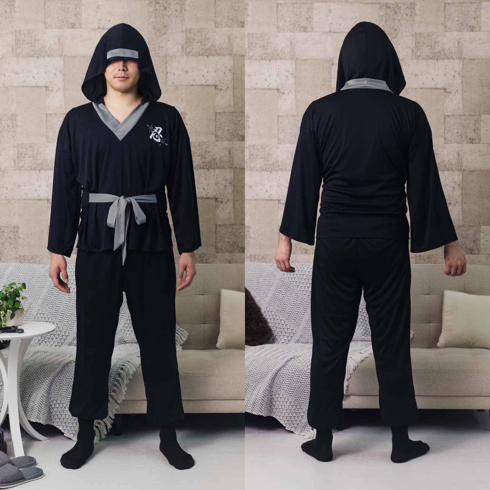 Cosplay Halloween Lounge Ninja Wear Unisex 3L Black