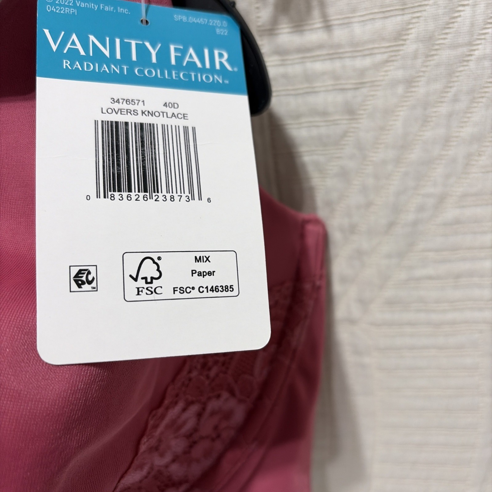 Vanity Fair Radiant Collection 40 D Lovers Knit lace. New 76571