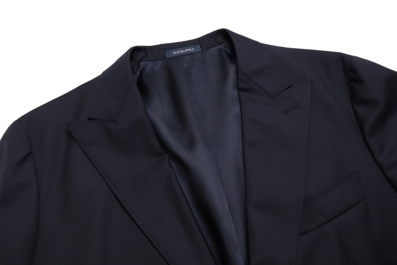 Suitsupply Havana Peak Jetted Slim Ferrara Soho Suit Mens UK 48/UK 46L 3 in 1