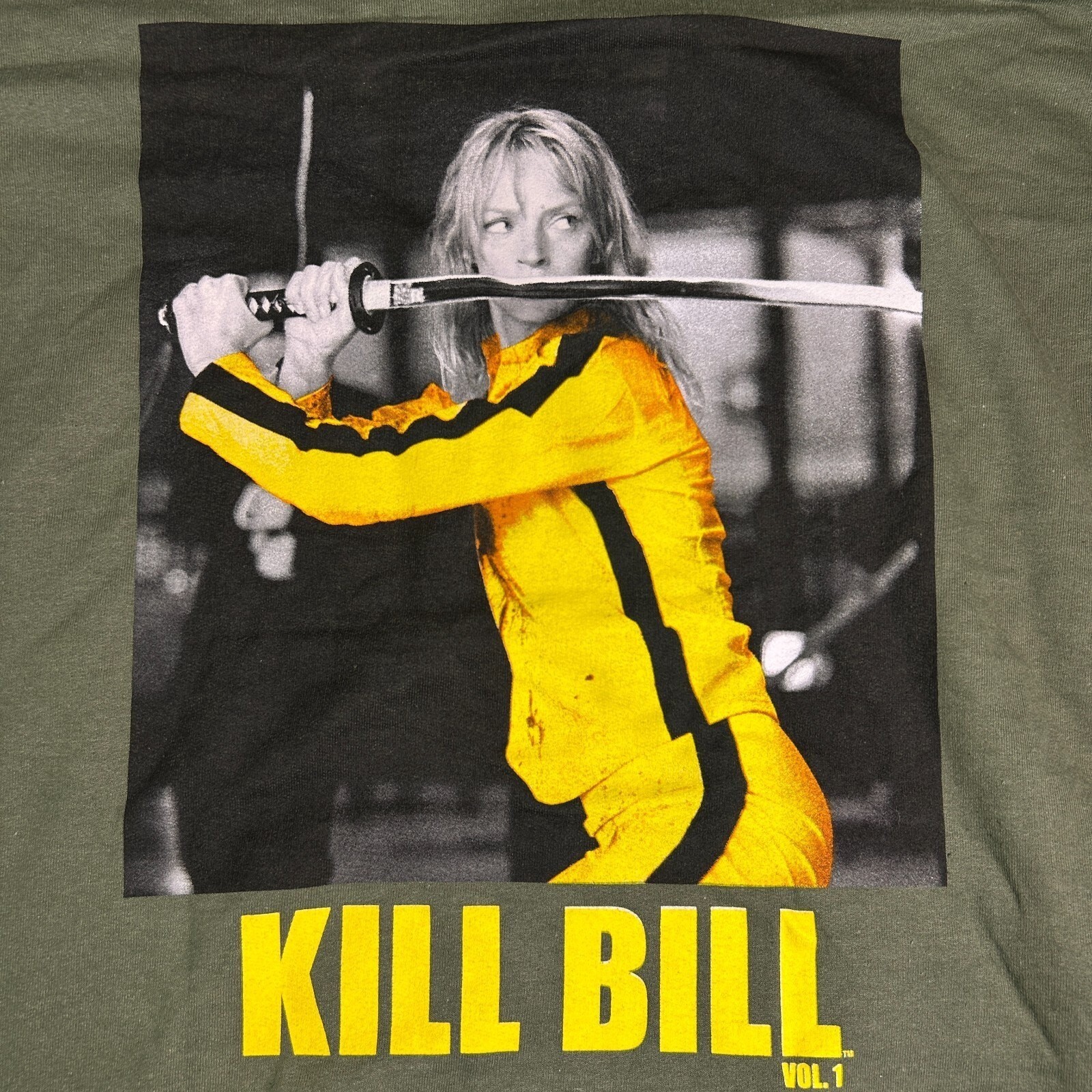 NWOT Ripple Junction Kill Bill Vol. 1 Graphic Hoodie Unisex Large Army Green Y2K
