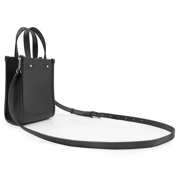 JIMMY CHOO MINI N / S TOTE 2WAY Bag Shoulder Bag Leather Black Unisex #HDB608