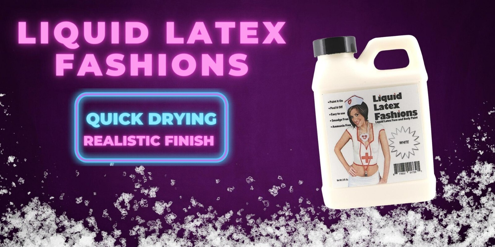 White 32 Fl Oz – Liquid Latex Face and Body Paint for Special Effects!