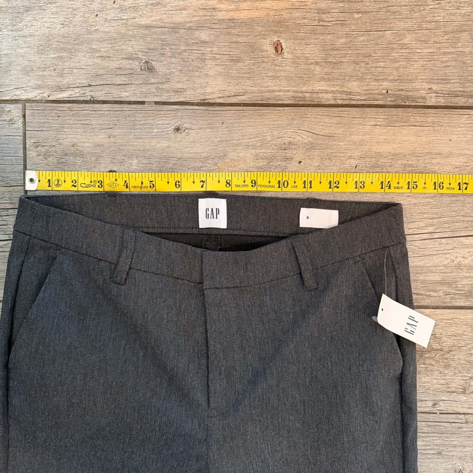 Gap Womens Charcoal Gray Heather Tailored Flare Dress Pants Size 6 NWT
