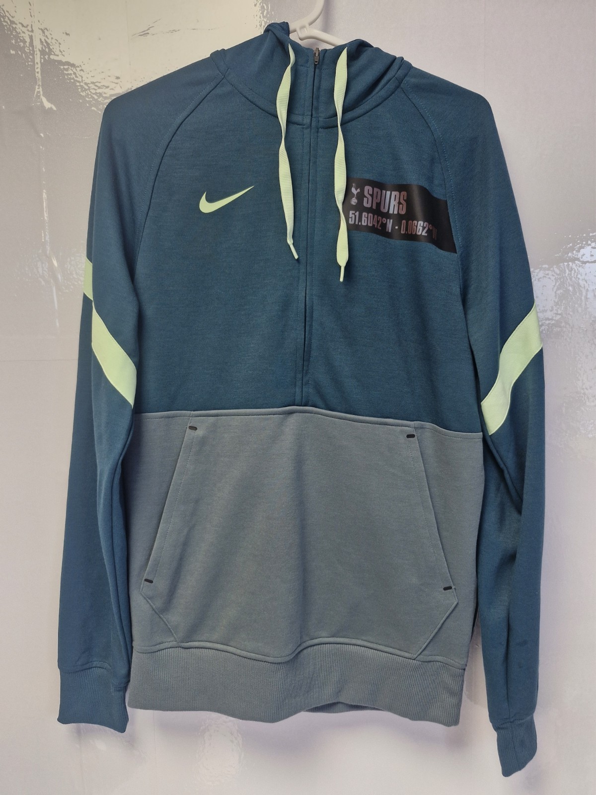 Nike Tottenham Hotspur Spurs 21/22 Travel Hoodie 1/2 Zip Teal Coordinates, UK XS