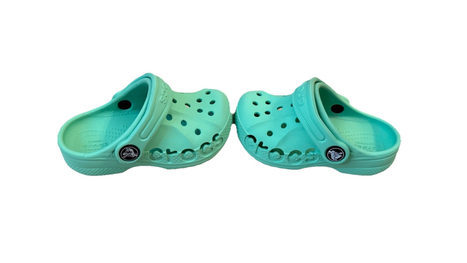 Crocs Baya Toddler Clog Mint Green Sz C7 Good Condition/ Gently Used
