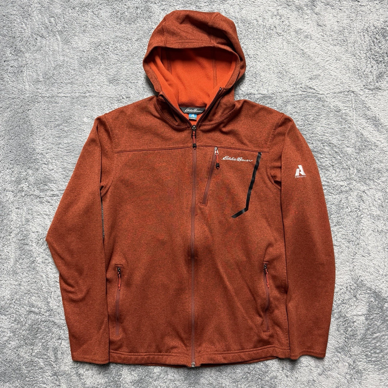 Eddie Bauer Jacket Mens S Copper First Ascent Full Zip Hooded Outdoor Hiking