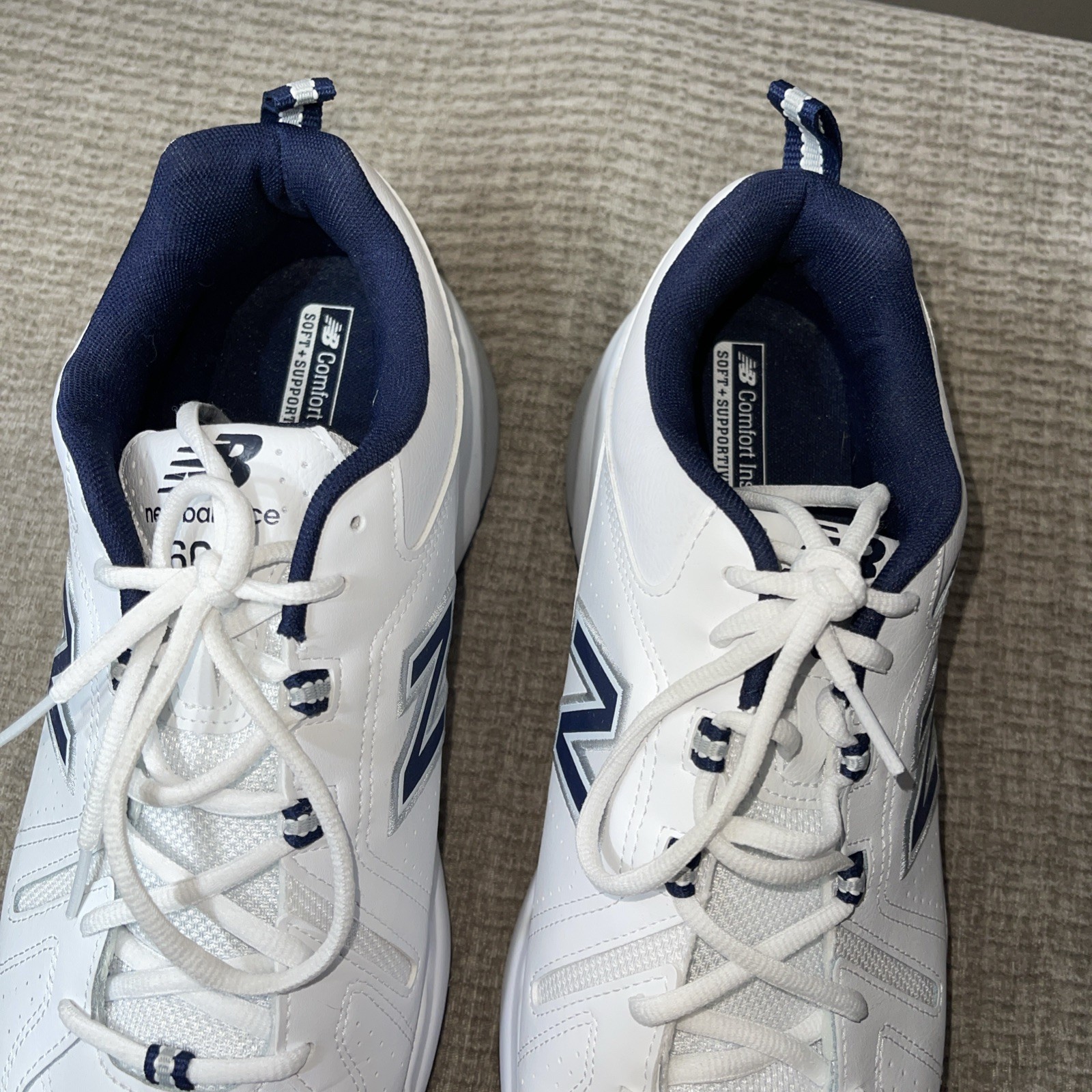 New Balance 608 Men’s Size 12 4E Leather Sneakers White/Navy MX608WN5