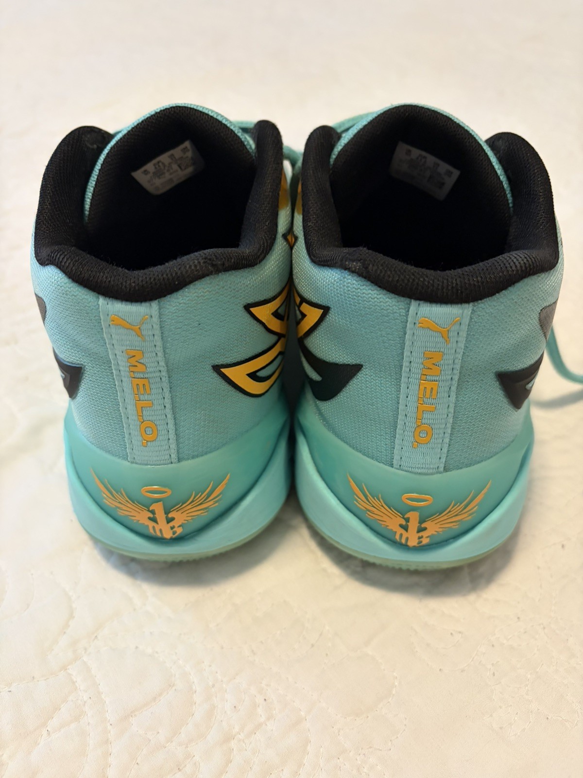 Puma Lamelo Ball MB.02 Teal Honeycomb Basketball Shoes Sneakers Sz 11 US