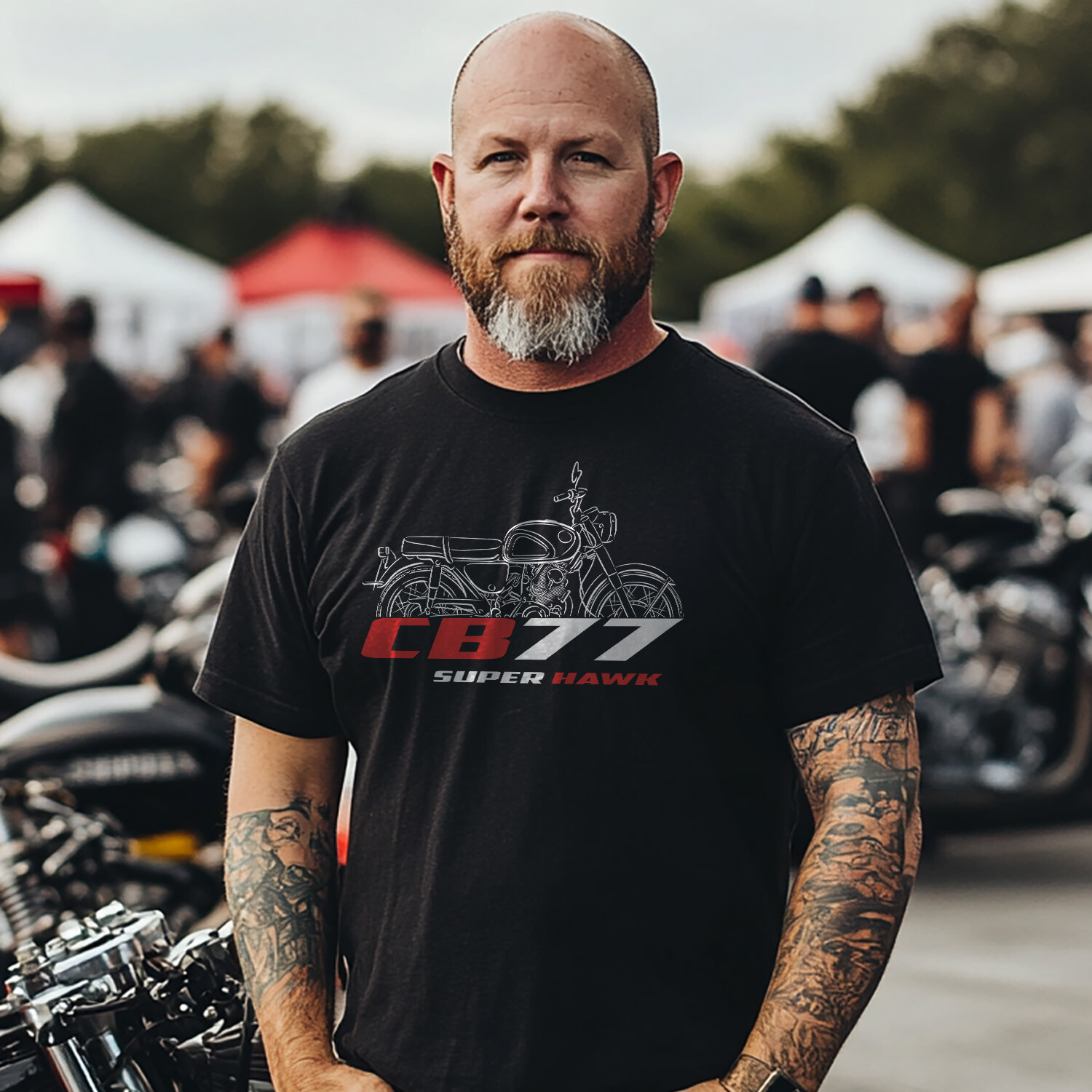 Honda CB77 Super Hawk 1961–1968 – Motorcycle T-Shirt for Riders