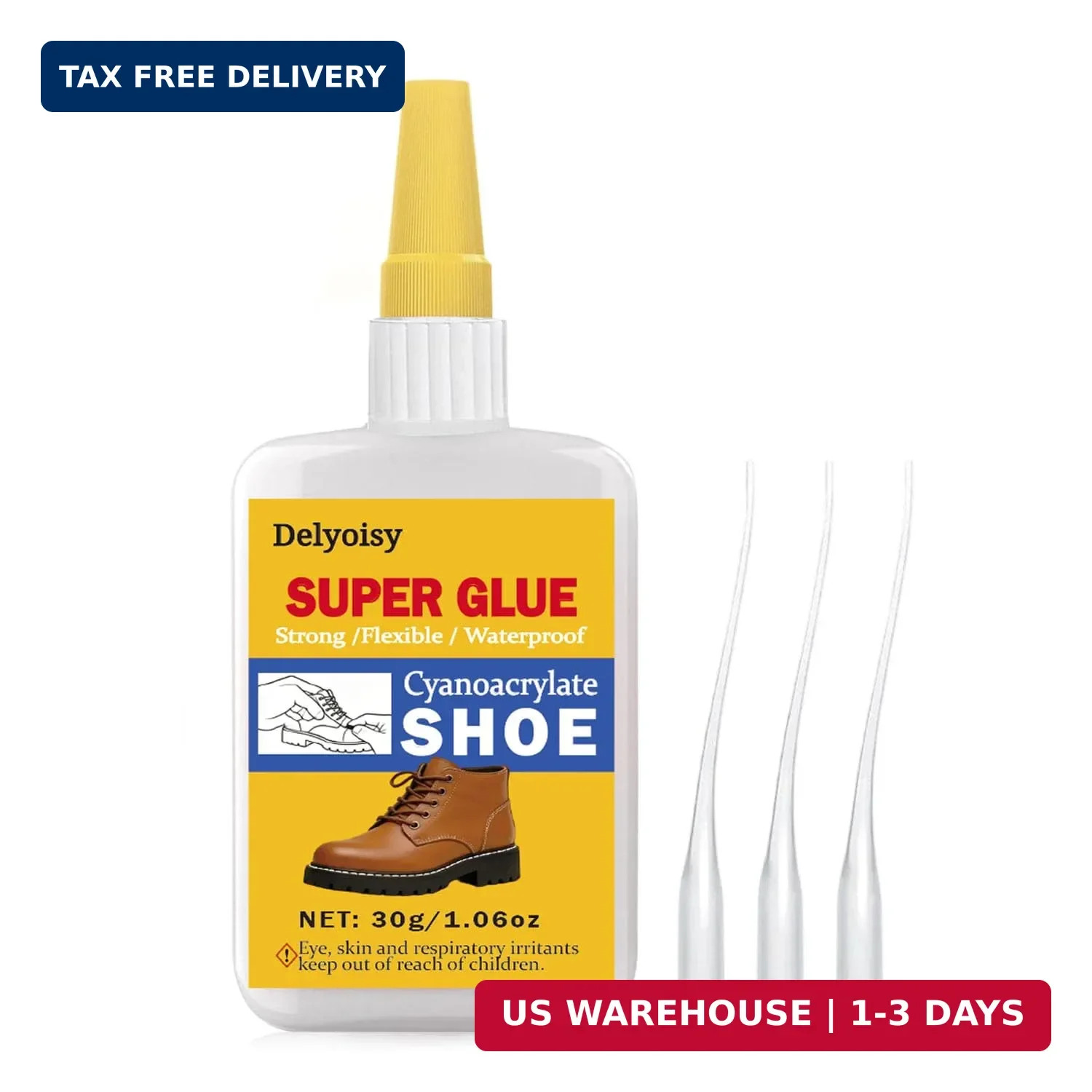 30G Shoe Glue for Sole Repair – Heavy Duty Super Adhesive for Boots, Sneakers, L