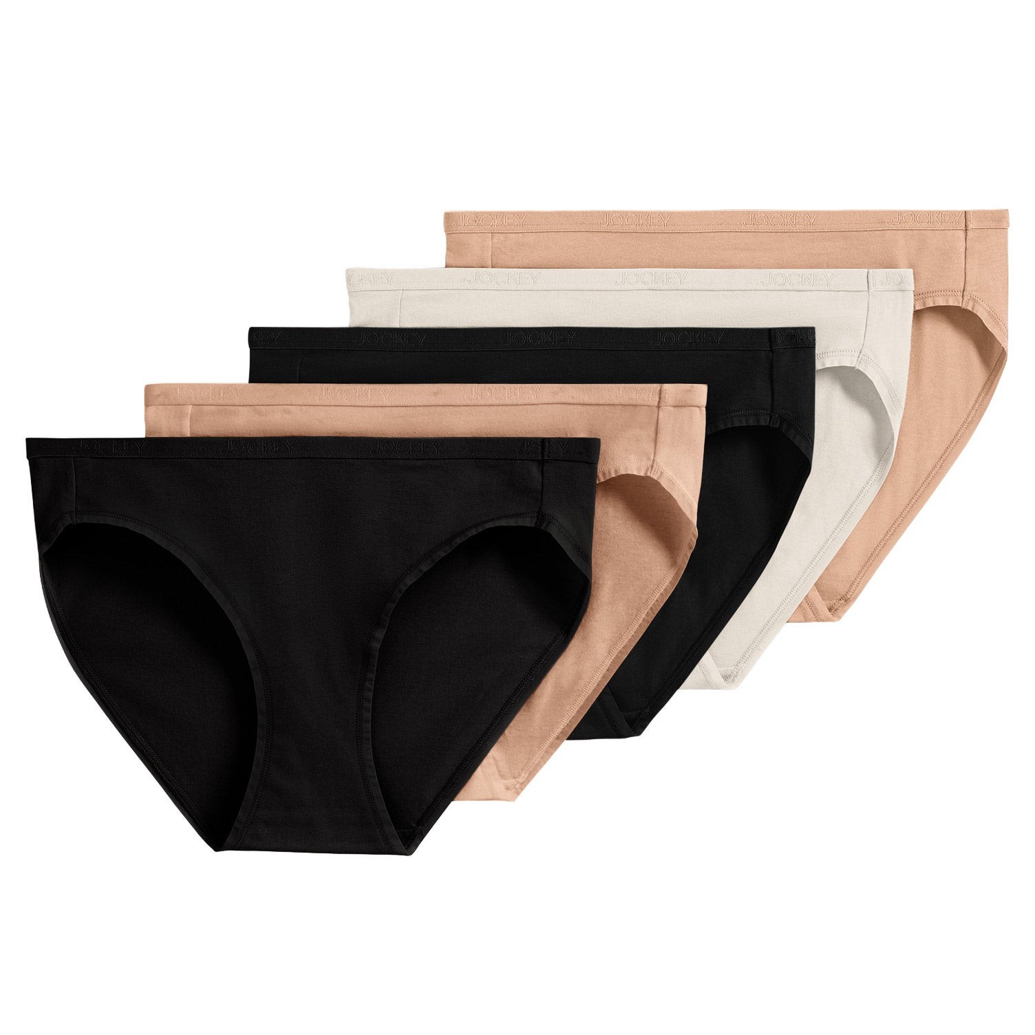 Jockey Women’s Organic Cotton Stretch Bikini 5-Pack
