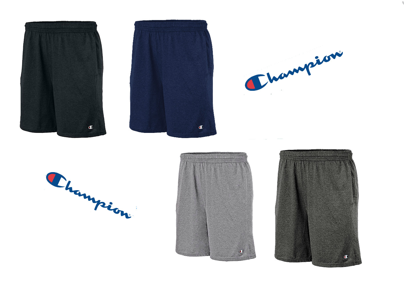 NEW Authentic Champion Men’s Cotton Shorts with Pockets/ 9 inches Inseam
