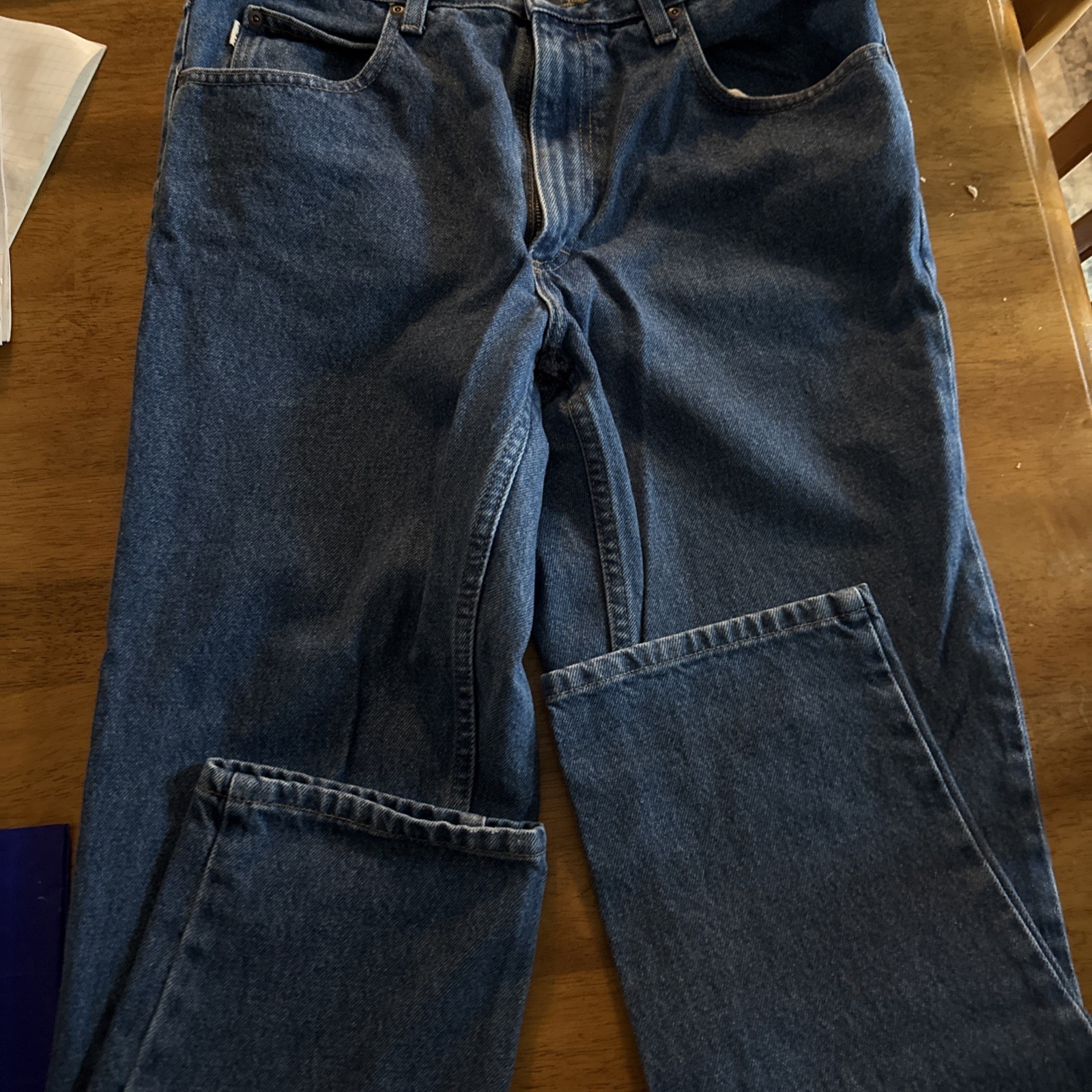 LL Bean Classic Fit Light Wash Blue Denim Jeans Mens 33×30 Straight Leg