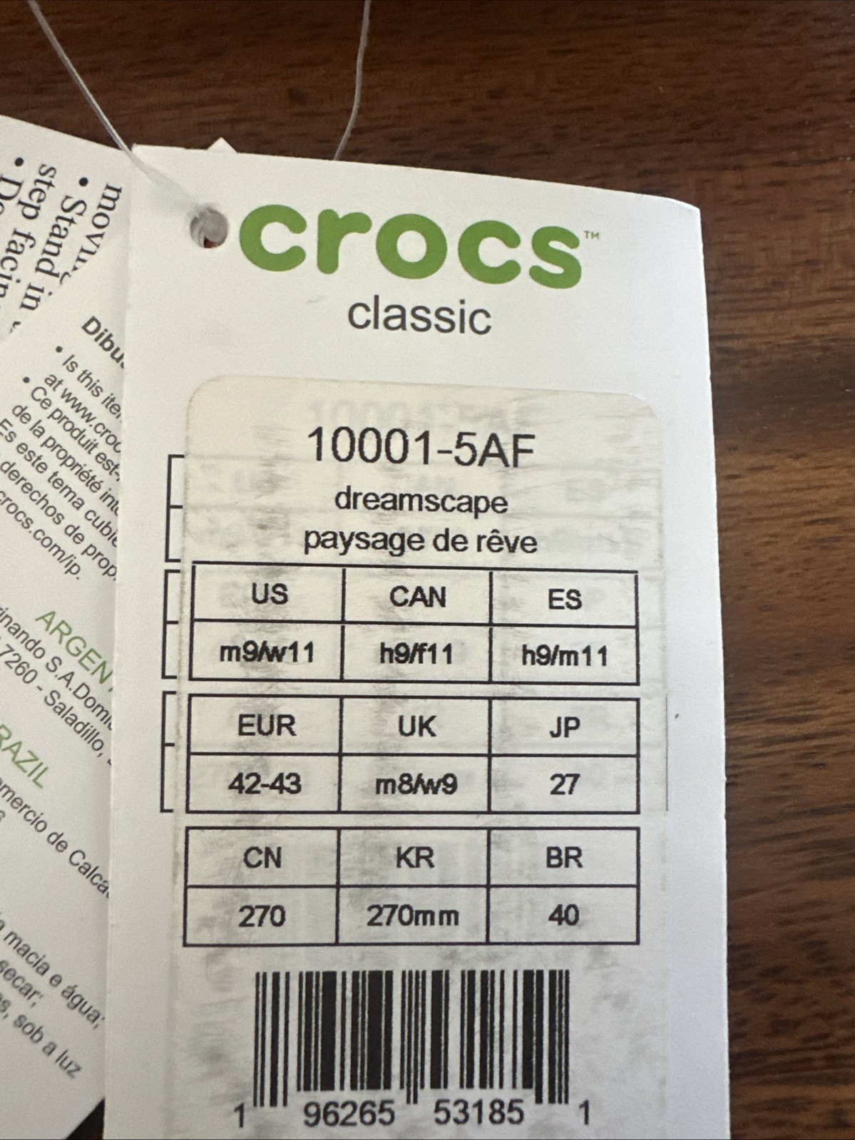 BRAND NEW Crocs 10001-5AF-M7 Classic Dreamscape Clogs SIZE 9 MEN – SIZE 11WOMEn