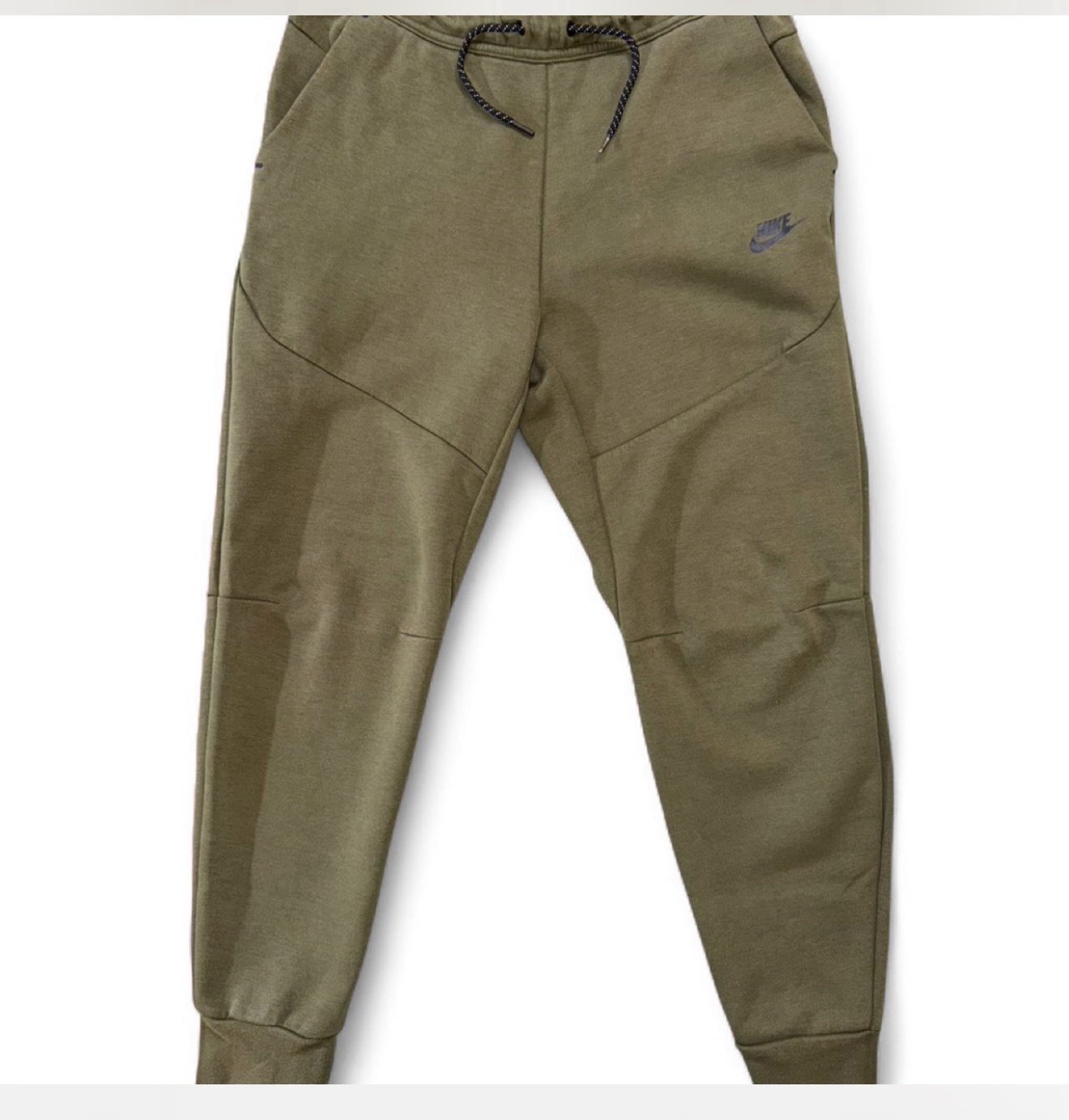 🔥Nike Green Cotton Knit Jogger Pants Men’s M Drawstring Waist Zip Pocket🔥