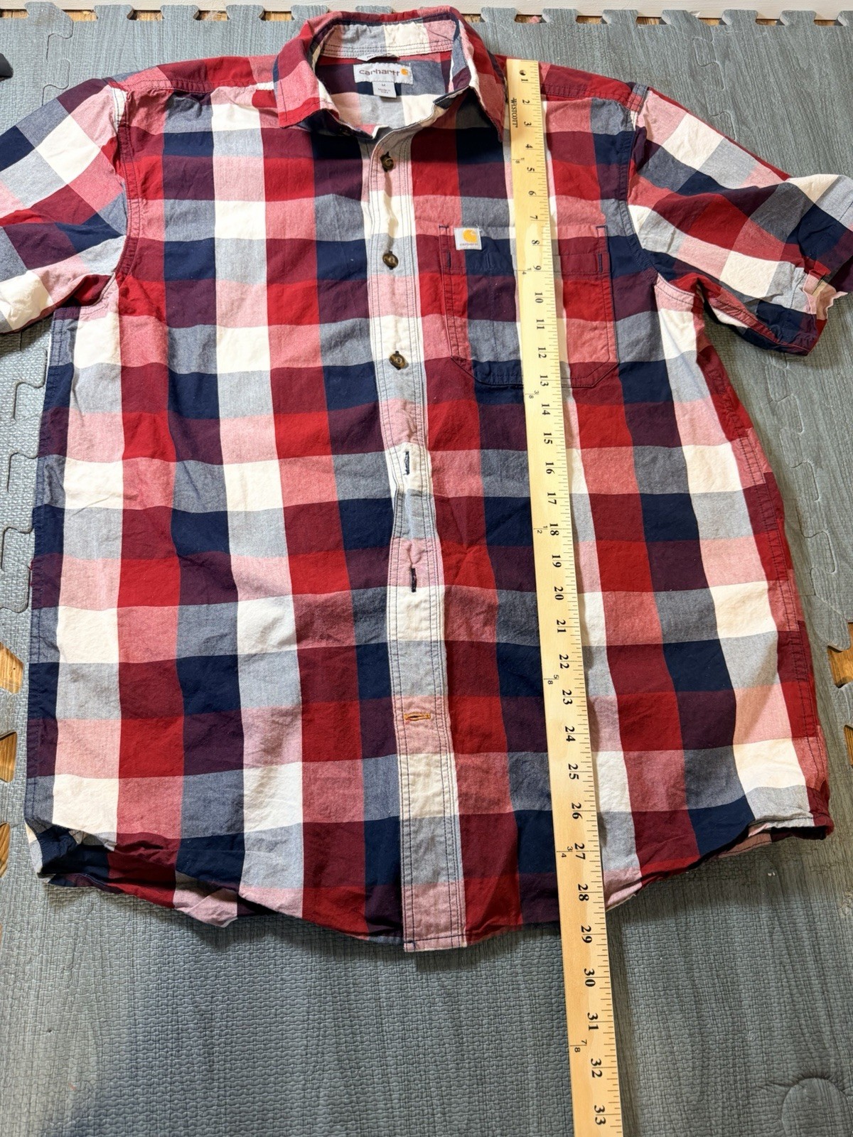 Carhartt Short Sleeve Button-Up Plaid Shirt