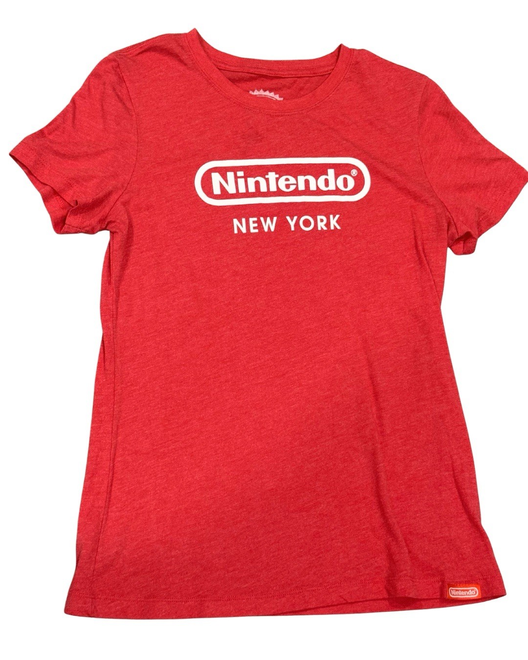 Nintendo World New York Official Logo T-Shirt Red Size Medium
