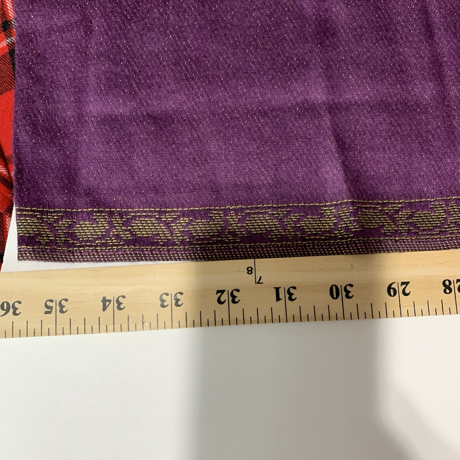 100% Pashmina Purple Black Geometric Fringe Animal Print Scarf Shawl 68″X26″