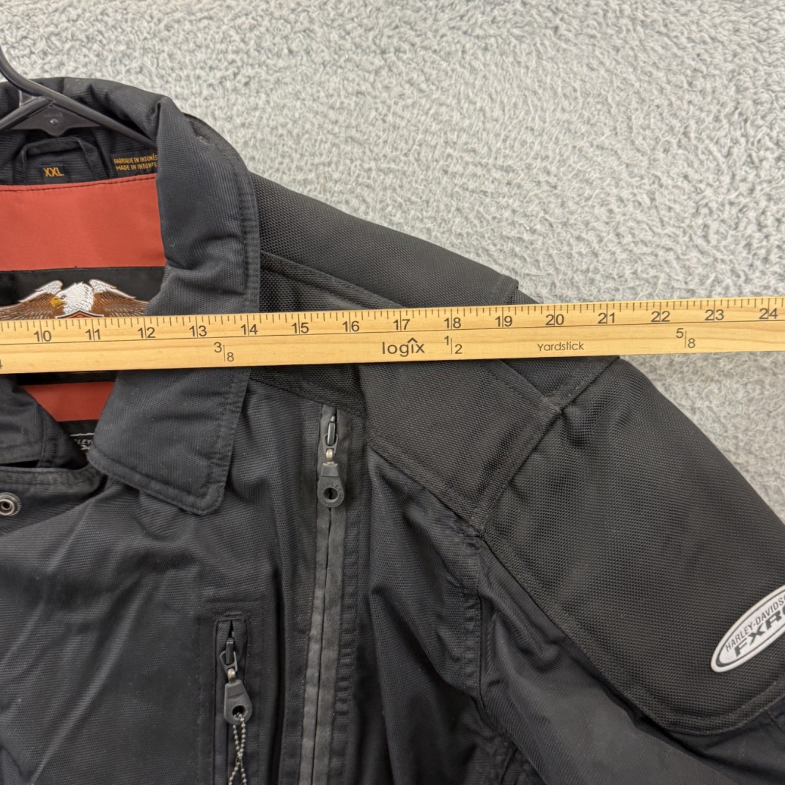 Vintage Harley Davidson FXRG Motorcycle Jacket Mens 2XL Black Biker Outdoor Zip