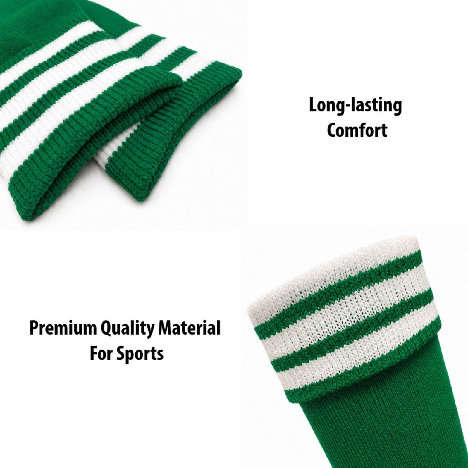 COUVER Youth Knee High Tube Socks – Kids Triple Stripe Athletic Sports Socks
