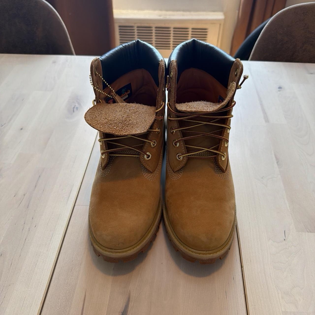 Timberland 10061024 Men’s Premium 6″ Waterproof Boots – Wheat Nubuck, Size 9.5M