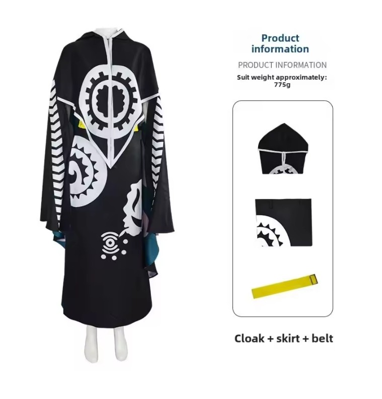 Cosplay Costume Set Dress Cloak Belt Full Outfit Role Play Halloween