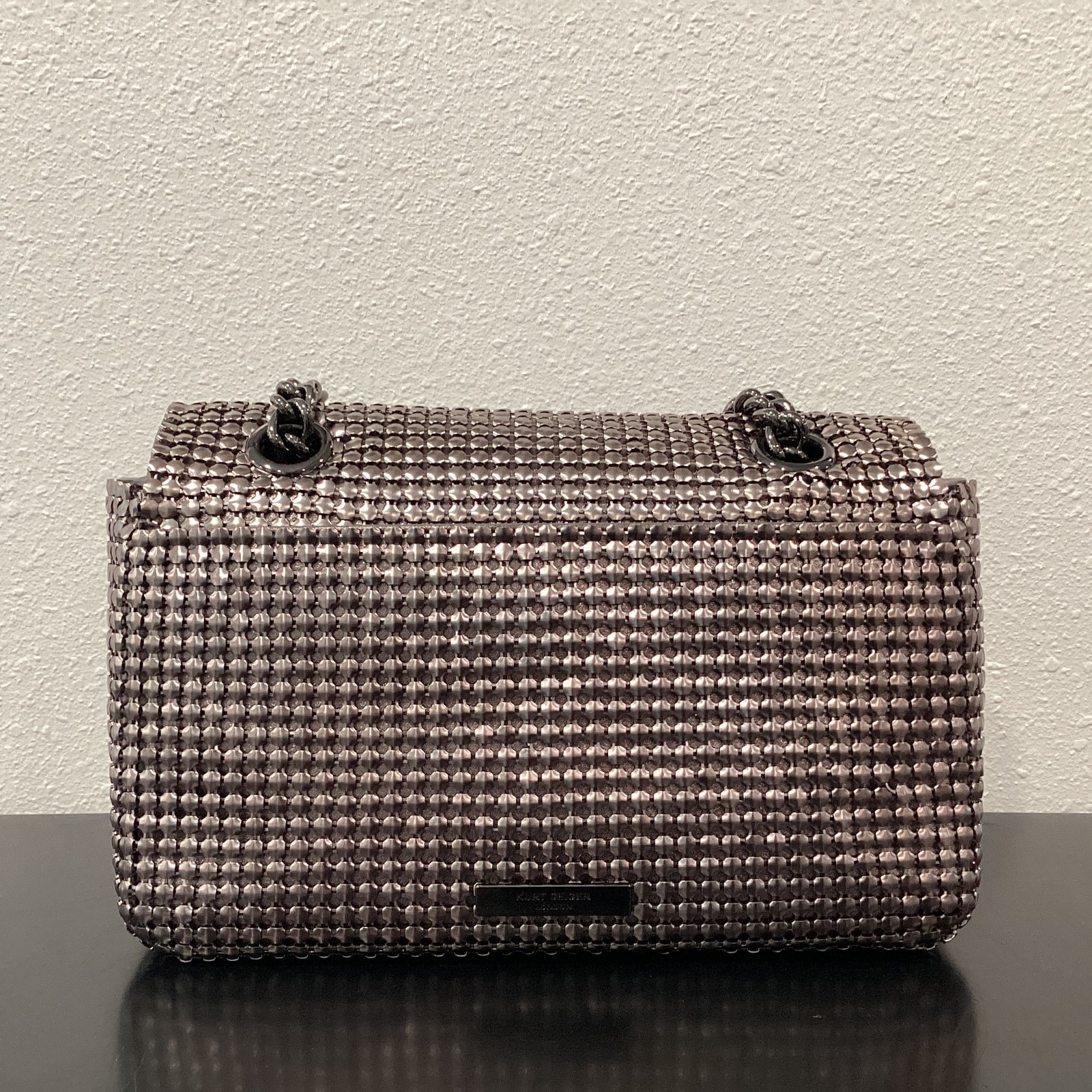 Kurt Geiger Kensington Chainmail Gunmetal 10.5″ x 6″ x 4″ Crossbody Large Eagle