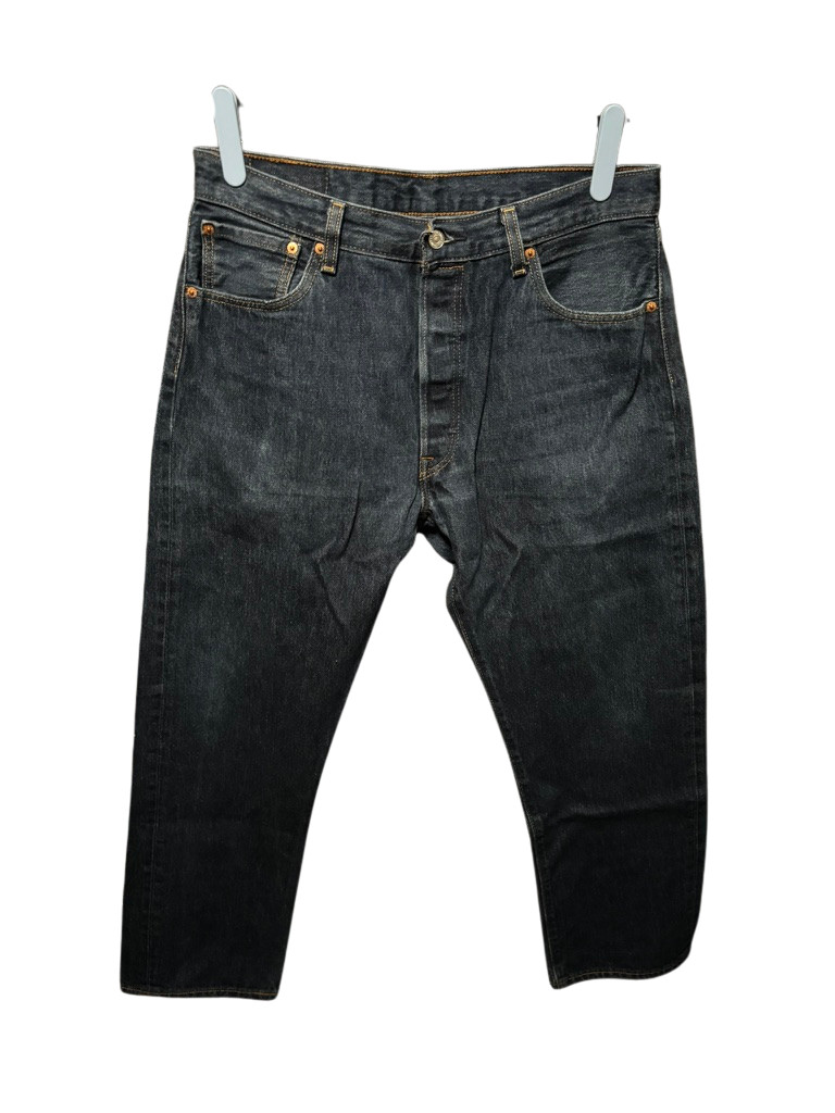 Levi’s Men’s 501 Blue Original Fit Straight Leg Button Fly Jeans 36×32