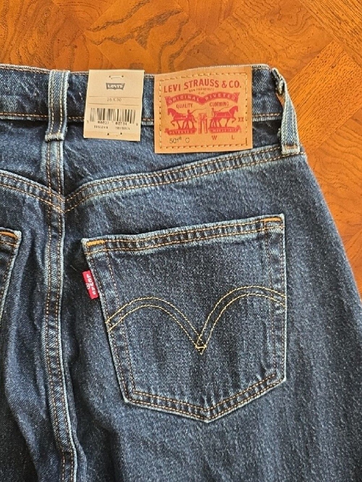 Levi’s Women’s 501 Curve Straight Leg Stretch Jeans – Mild Salsa – 26 X 30 – NEW