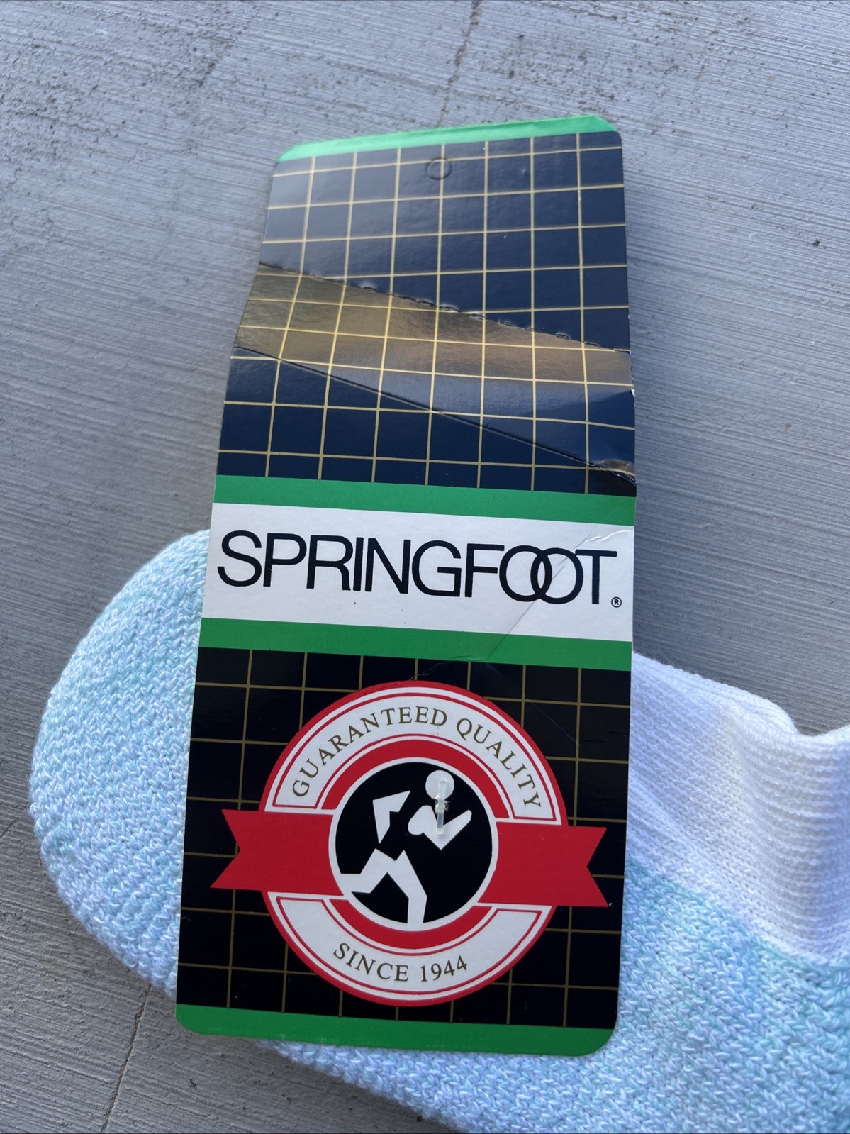 VTG Socks Acrylic Springfoot 9-11 NOS 90s Running Cushioned Quarter USA Low Cut.